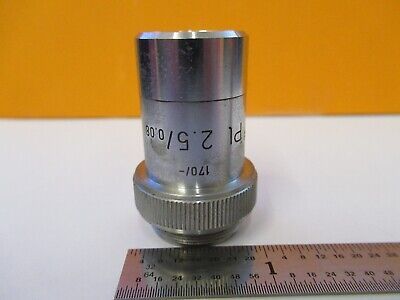 LEITZ GERMANY OBJECTIVE PL 2.5X /170 MICROSCOPE PART OPTICS AS PIC &A9-A-72