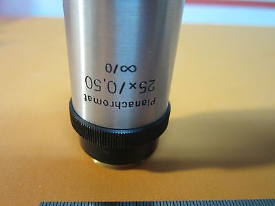 MICROSCOPE PART OBJECTIVE AUS JENA 25X PLANACHROMAT GERMANY OPTICS BIN#21