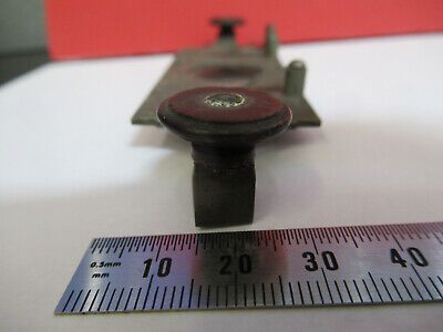 ANTIQUE BAUSCH LOMB RARE STAGE ASSEMBLY CLIPS MICROSCOPE PART AS PIC #sB7-A-01