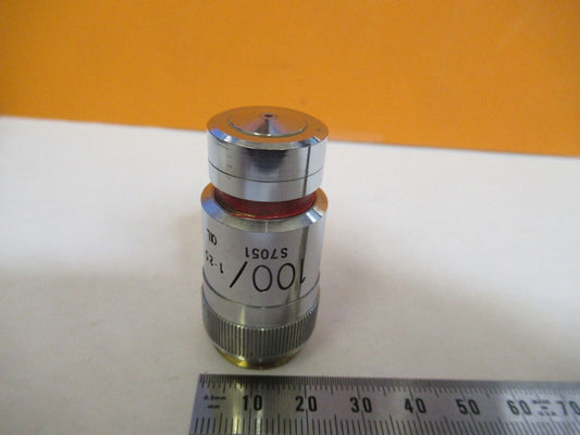 VICKERS ENGLAND 100X OBJECTIVE LENS OPTICS MICROSCOPE PART AS PICTURED &1-DT-21