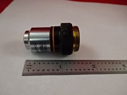 MICROSCOPE PART OBJECTIVE OLYMPUS PLAN 10X OPTICS AS IS #Z4-A-16