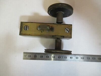 ANTIQUE BAUSCH LOMB BRASS STAGE OLD MICROSCOPE PART AS PICTURED P2-A-34