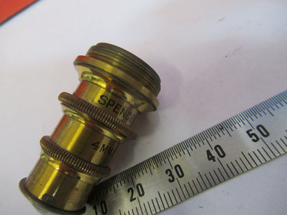 ANTIQUE BRASS SPENCER OBJECTIVE 44X  MICROSCOPE PART AS PICTURED &P8-A-80