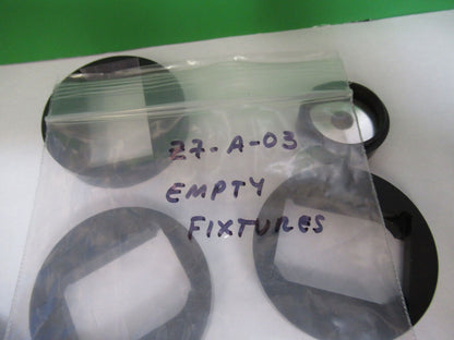 OPTICAL EMPTY FIXTURES for lens / filters LASER OPTICS AS PICTURED #Z7-A-03