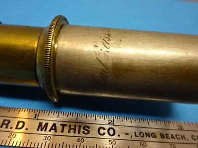 ANTIQUE VERY RARE BRASS CARL ZEISS EYEPIECE OCULAR MICROSCOPE PART AS IS #90-15