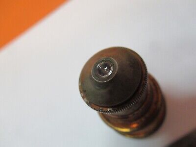 ANTIQUE BRASS BAUSCH LOMB 4mm OBJECTIVE MICROSCOPE PART AS PICTURED &W8-A-48