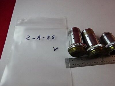 LOT 3 EA AO AMERICAN OPTICS SPENCER OBJECTIVES 97 43 10 MICROSCOPE AS IS &2-A-25