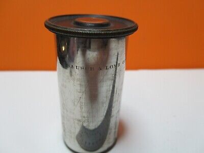 ANTIQUE BAUSCH LOMB BRASS EYEPIECE RARE 2" MICROSCOPE PART AS PICTURED &17-A-76