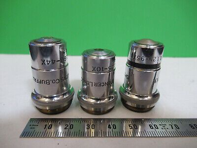 AO SPENCER LOT 3 ea OBJECTIVE 10X 44X 95X  MICROSCOPE PART AS PICTURED &3-C-11