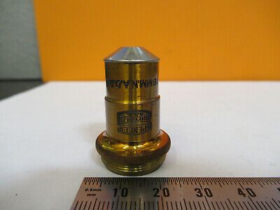 ANTIQUE BRASS SPENCER OBJECTIVE 10X LENS MICROSCOPE PART AS PICTURED &8Y-A-127