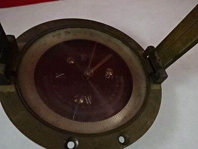 ANTIQUE BRASS COMPAS COMPASS  BRUJULA AS IS #Q5-A-06-B