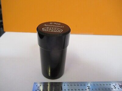 ANTIQUE LEITZ EMPTY 2mm APO OBJECTIVE CONTAINER MICROSCOPE PART AS PIC &85-B-52