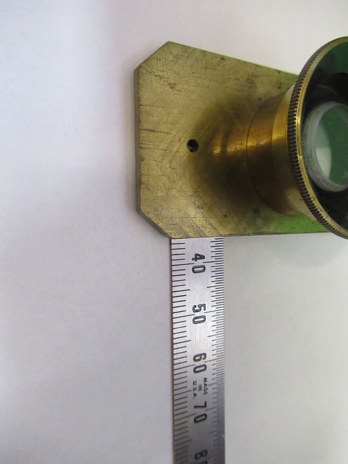 ANTIQUE BRASS COMPRESSORIUM SLIDE STAGE UK MICROSCOPE PART F8-B-05