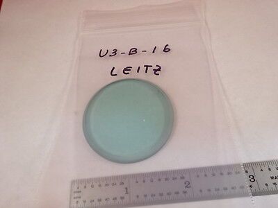 MICROSCOPE PART LEITZ GERMANY BLUE GLASS FILTER BEVELED OPTICS AS IS B#U3-B-16