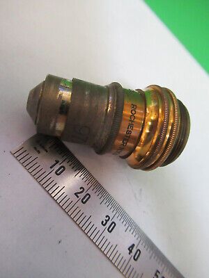 ANTIQUE BAUSCH LOMB BRASS 1.9mm OBJECTIVE MICROSCOPE PART AS PICTURED &Z1-A-30