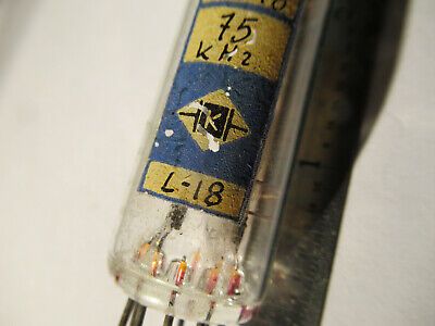 ANTIQUE QUARTZ RADIO CRYSTAL RUSSIAN GLASS HOLDER FREQUENCY CONTROL #F4-A-81