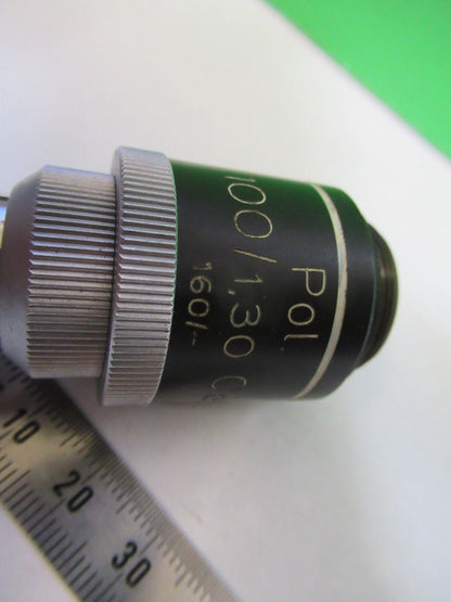 MICROSCOPE POL OBJECTIVE ZEISS WINKEL 100X GERMANY OPTICS AS PICTURED #S2-C-93