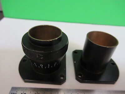 CARL ZEISS GERMANY BRASS OCULAR HOLDER PAIR MICROSCOPE PART AS PICTURED &A9-B-20