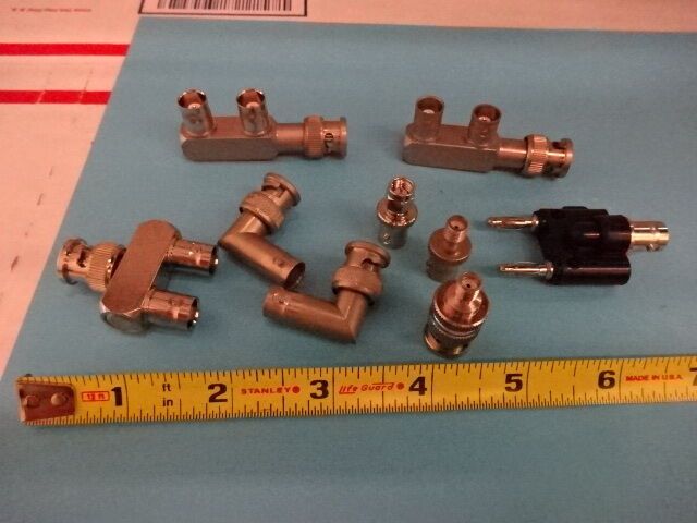 LOT BNC CONNECTOR ADAPTERS  RF MICROWAVE FREQUENCY AS PICTURED AS IS #B6H-17