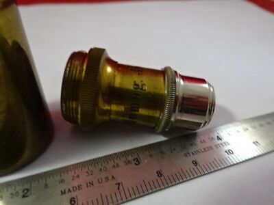 ANTIQUE BRASS OBJECTIVE HOMG 2mm LEITZ ?? GERMANY MICROSCOPE PART AS IS &92-13