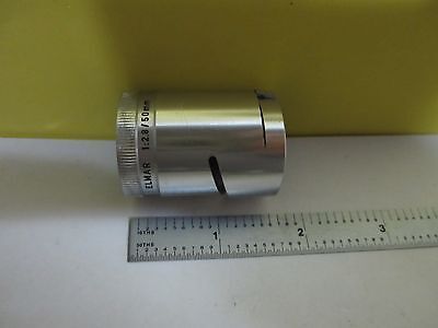 MICROSCOPE PART OBJECTIVE LEITZ ELMAR 2.8X [rough bent] OPTICS AS IS BIN#T9-15