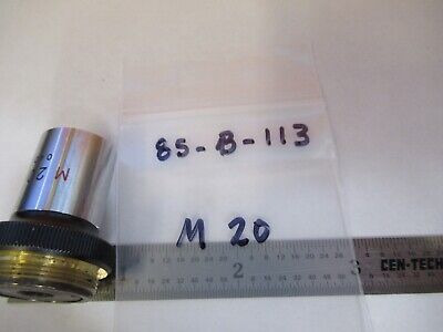 NIKON JAPAN M20 LENS OBJECTIVE MICROSCOPE PART OPTICS AS PICTURED &85-B-113