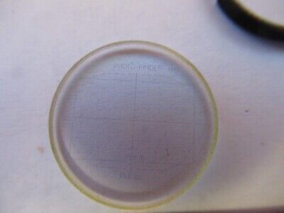 OPTICAL RETICLE PHOTO CAMERA GRID CROSS MICROSCOPE PART OPTICS AS IS &3K-A-10