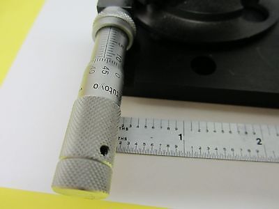 OPTICAL COATED FILTER LENS + MICROMETER IN ORIEL MOUNT LASER OPTICS  BIN#Q2-09