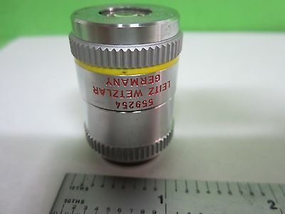 MICROSCOPE PART OBJECTIVE LEITZ FLUOTAR 10X INFINITY OPTICS AS IS BIN#T1-21