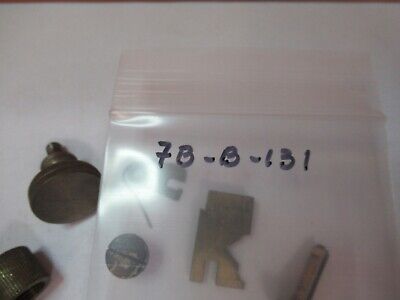 FOR PARTS LOT BRASS PARTS ASSORTED MICROSCOPE PARTS AS PICTURED &7B-B-131