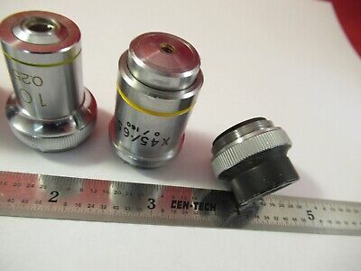 LOT ASSORTED OBJECTIVES MICROSCOPE PART OPTICS AS PICTURED &1E-B-14