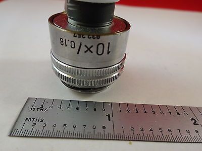 MICROSCOPE PART LEITZ GERMANY OBJECTIVE CUSTOM 10X OPTICS AS IS BIN#Q3-A-15