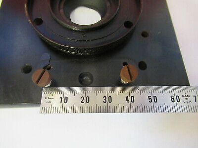 ANTIQUE BAUSCH LOMB BRASS STAGE TABLE MICROSCOPE PART AS PICTURED &P8-A-51