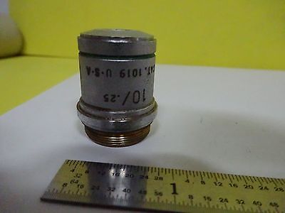 MICROSCOPE PART OBJECTIVE AO AMERICAN 10X PLAN ACHRO OPTICS AS IS BIN#X1-59