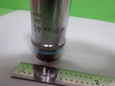 MICROSCOPE PART NIKON OBJECTIVE M PLAN 40X OPTICS AS IS BIN#72-50