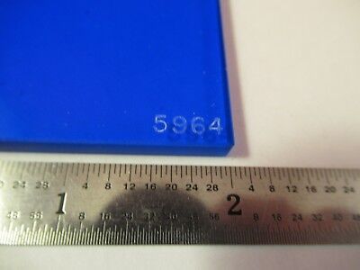 OPTICAL FILTER THICK BLUE GLASS OPTICS AS PICTURED 84-B-54