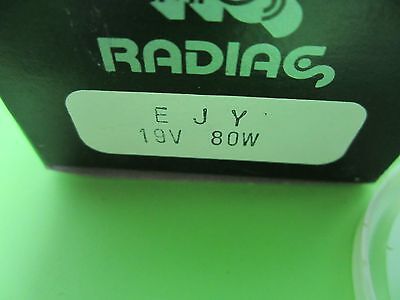 LAMP RADIAC GE 19V 80W EJY OLYMPUS MICROSCOPE BIN#38