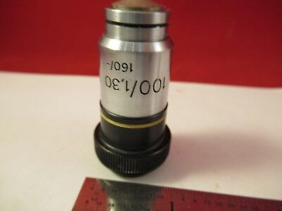 ZEISS WINKEL GERMANY OBJECTIVE 100X 160/ OPTICS MICROSCOPE PART &92-A-11