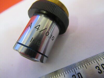 BAUSCH LOMB OBJECTIVE 4X /160 LENS OPTICS MICROSCOPE PART AS PICTURED &8Y-A-22