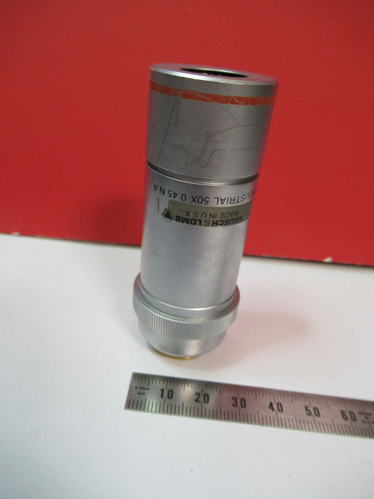 INDUSTRIAL LWD BAUSCH LOMB OBJECTIVE 50X MICROSCOPE PART AS PICTURED F8-C-11