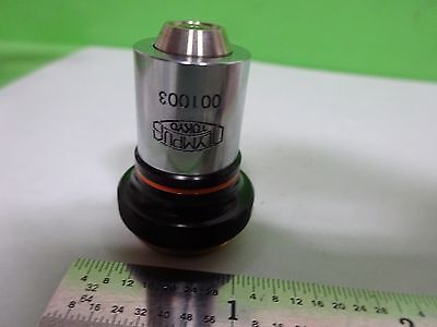 MICROSCOPE PART OBJECTIVE OLYMPUS JAPAN 10X OPTICS AS IS BIN#Y5-K-09