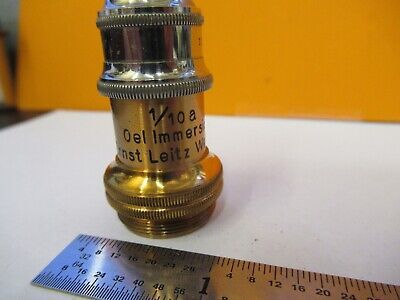 ANTIQUE ERNST LEITZ 70X 1/10 OBJECTIVE MICROSCOPE PART AS PICTURED &11-B-54