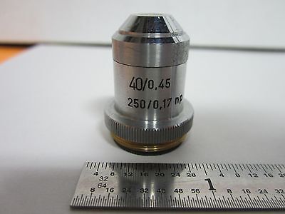 MICROSCOPE PART OBJECTIVE REICHERT AUSTRIA 40X OPTICS AS IS BIN#M7-R-04