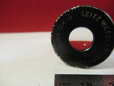 LEITZ GERMANY MICROSCOPE PART EYEPIECE OCULAR 10X LENS OPTICS AS PICTURED 8-A-16