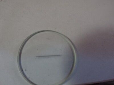 RETICLE MICROMETER for OCULAR MICROSCOPE OPTICS AS IS &51-A-48