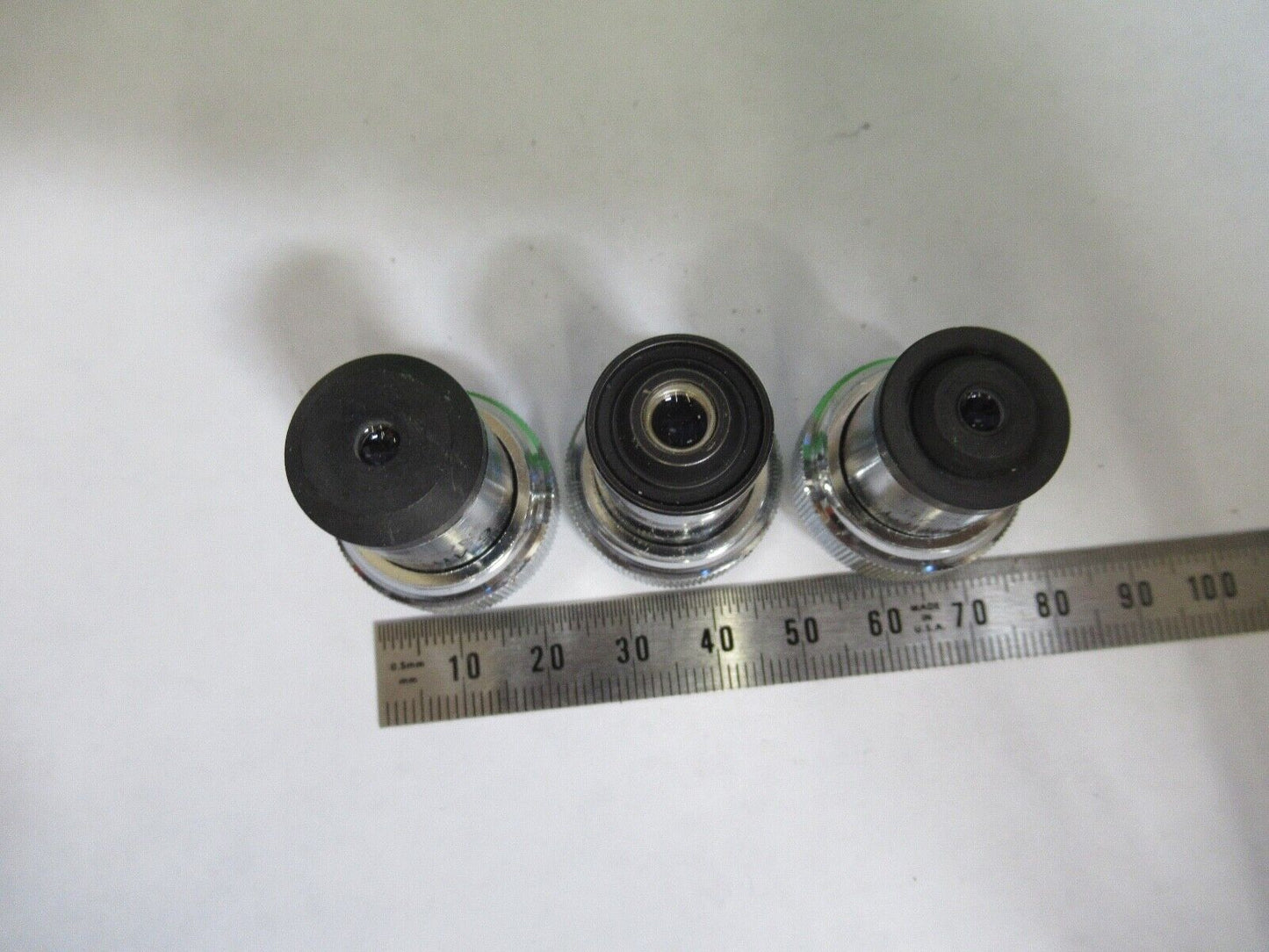 LOT GENERIC OBJECTIVE LENSES RMS MICROSCOPE PART AS PICTURED W1-B-08