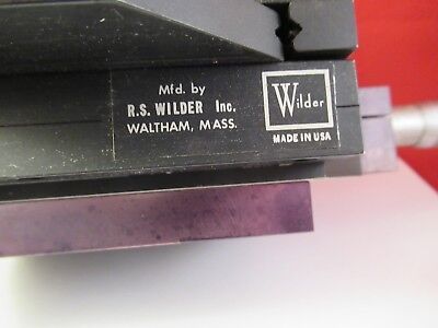 R.S. WILDER STAGE MICROMETER TABLE SPECIMEN MICROSCOPE PART BARNES &AG-A-07