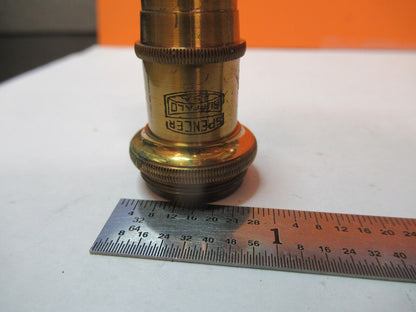 ANTIQUE BRASS SPENCER BUFFALO OBJECTIVE 44X MICROSCOPE PART PICTURED &FT-1-A-11