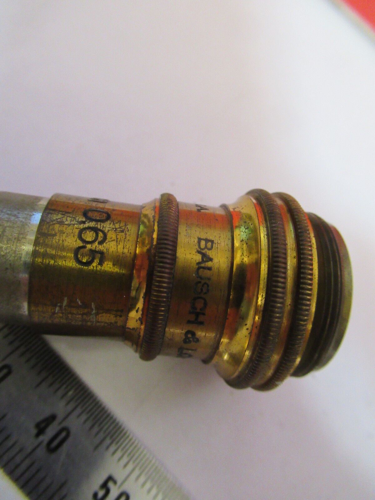 ANTIQUE  BAUSCH LOMB LENS 43X  OBJECTIVE MICROSCOPE PART AS PICTURED #R3-C-59