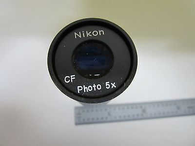 MICROSCOPE PART NIKON JAPAN EYEPIECE CF PHOTO 5X OPTICS AS IS BIN#T6-18